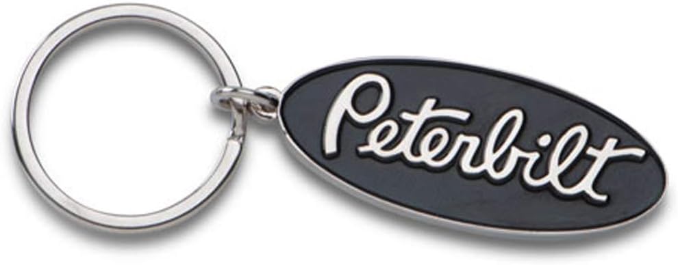 STUBDL Black Oval Keychain 2" Nickel Plated Zinc Key Fob PB