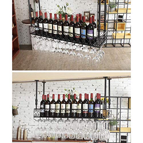 Support de casier à vin réglable pour sol et plafond, finition soignée