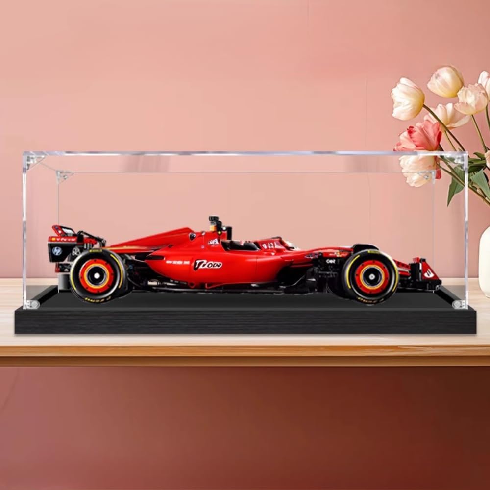 Vetrina acrilica per 42207 Ferrari SF-24 F1 Car, in acrilico, trasparente, per modelli da collezione, 65 x 30 x 20 cm (solo vetrina)
