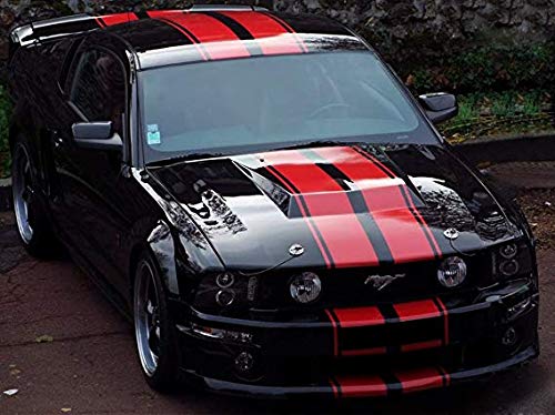Decal Sticker Graphic Front To Back Stripe Kit Compatible With Ford Mustang Gt All Models #TOP3
