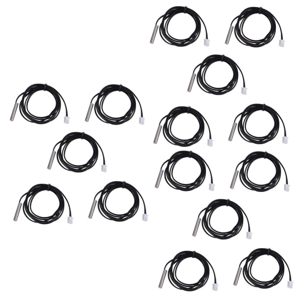 Aundhegrtt As Shown 1Set/15Pcs Thermistor Temperature Sensors With Extended Cable Probes, 10K Ohm, For Indoor Thermometer Applications