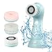 Mimax Facial Cleansing Brush Electric Rechargeable Waterproof Brushing Kits 2 speeds For Skin Cleansing Exfoliating ,Facial Brush Benefits with 3 Brush Heads, Blackhead Remover.