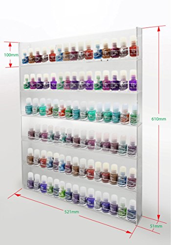 PC3721@ 1 présentoir Mural Pour Vernis à ongles en acrylique brillant (610 x 521 x 51 mm) – Bild 2