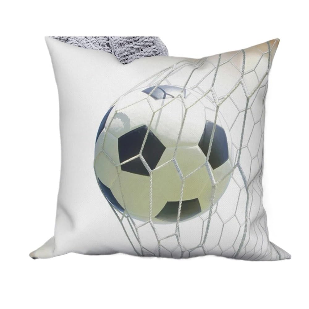 GIYXHU Football Print Pillow Home Decor Cushion Sofa Car Throw for Sofa(Color1,50x50cm)