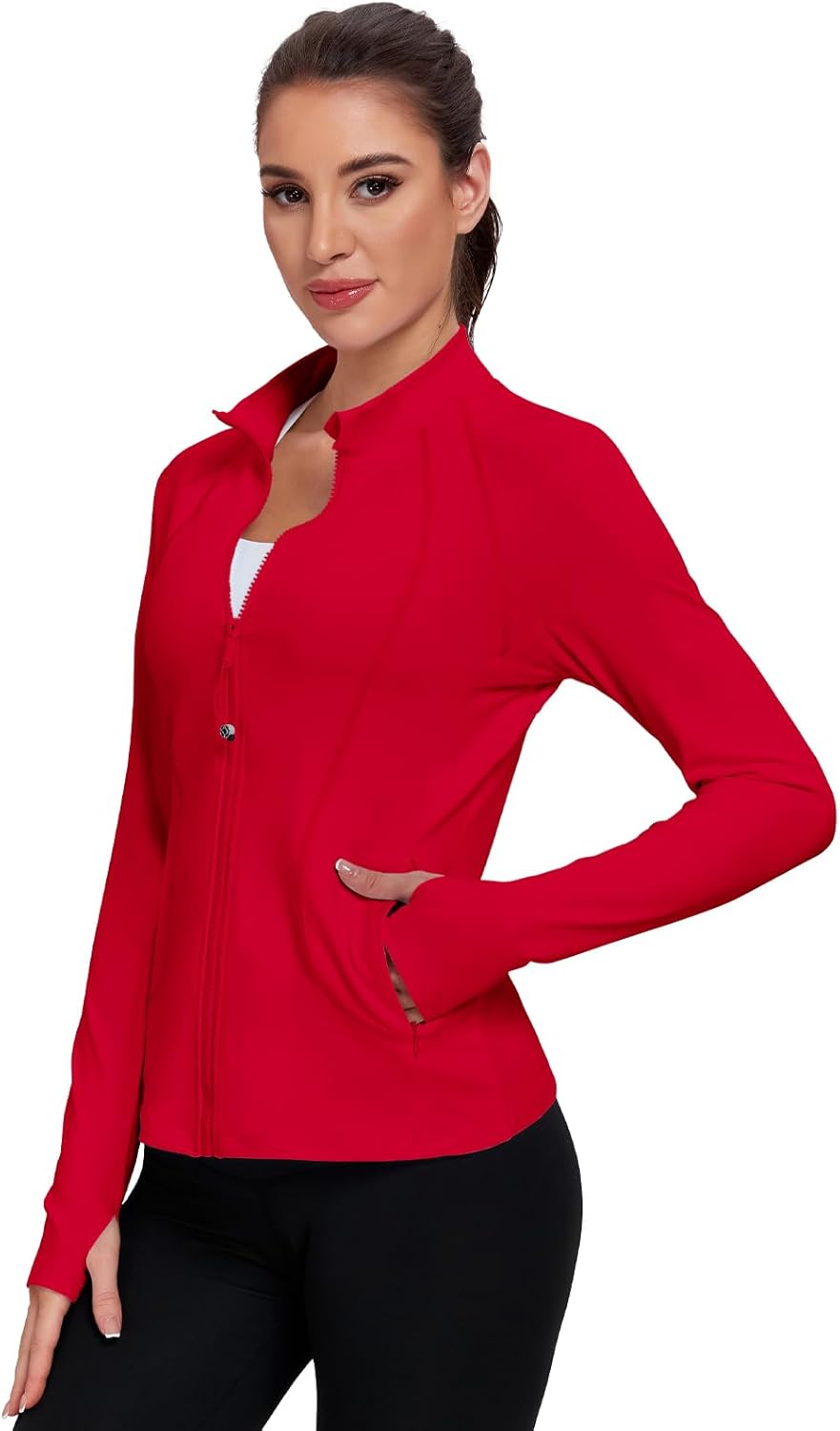 VUTRU Womens Workout Athletic Jackets Zip Up Sport Track Shirts Gym Yoga Sportswear with Pockets - Image 5