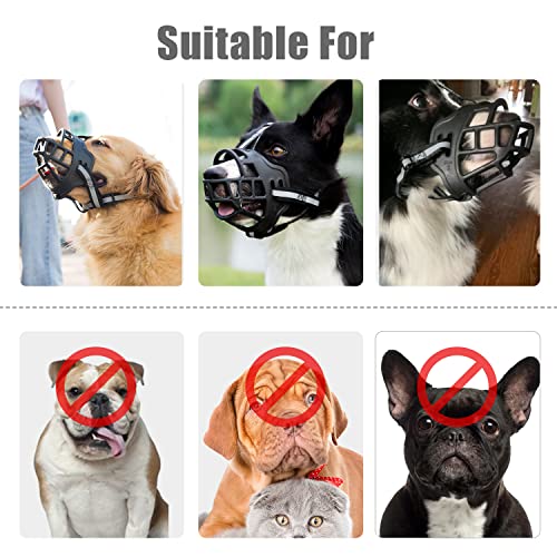 Maulkorb für Hunde, Silikon-Korb Hund Maulkörbe Weich Silikon Korb Maulkorb für Kleine, Mittlere und Große Hund, Verhindert Bellen, Beißen und Kauen(Number 4)