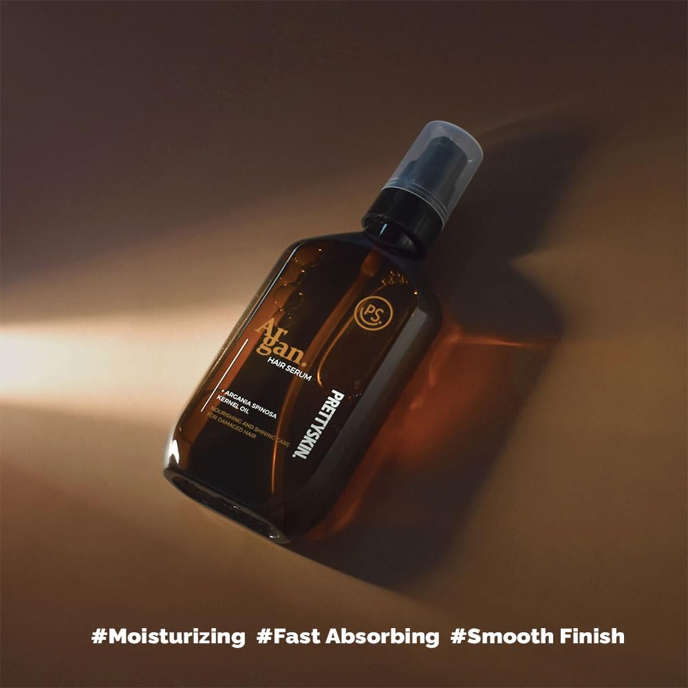 PRETTYSKIN Argan Oil Hair Serum 3.38 fl.oz – Lightweight, Non-Greasy Hair Oil for Dry, Damaged & Frizzy Hair, Helps Smooth, Hydrate & Add Shine, Floral Scent, Color-Treated Hair Safe - Image 6