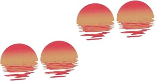FAVOMOTO 4 Peças Adesivos De Carro Adesivos De Pôr Do Sol Decalques Para Carro Adesivo De Pôr Do Sol Para Carro Adesivo De Carroceria De Carro Decalques De Pôr Do Sol Acessórios De Carro