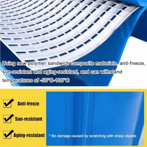 Tanque de agua plegable para acuicultura exterior con marco reforzado y accesorios 4