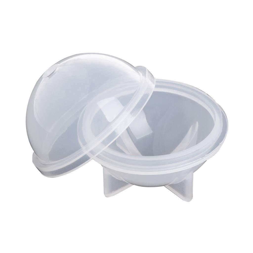 Maxtonser Clear Globe Casting Moulds For Epoxy Resin Sphere Resin Molds Round Silicone Molds Stereo Spherical Mold For Making