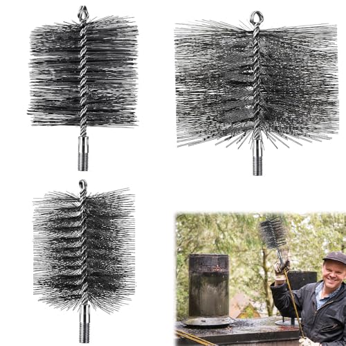 [3 misure disponibili] Questa spazzola per camino è disponibile in tre diametri: 110 mm/4,33 pollici, 130 mm/5,12 pollici e 180 mm/7,09 pollici. È adatta a tubi di diametro simile o maggiore, quindi è possibile scegliere la misura desiderata