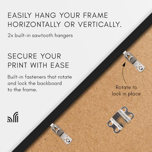 Image of Americanflat 14x17 Picture Frame - Slim Molding - Black (Pack of 6)