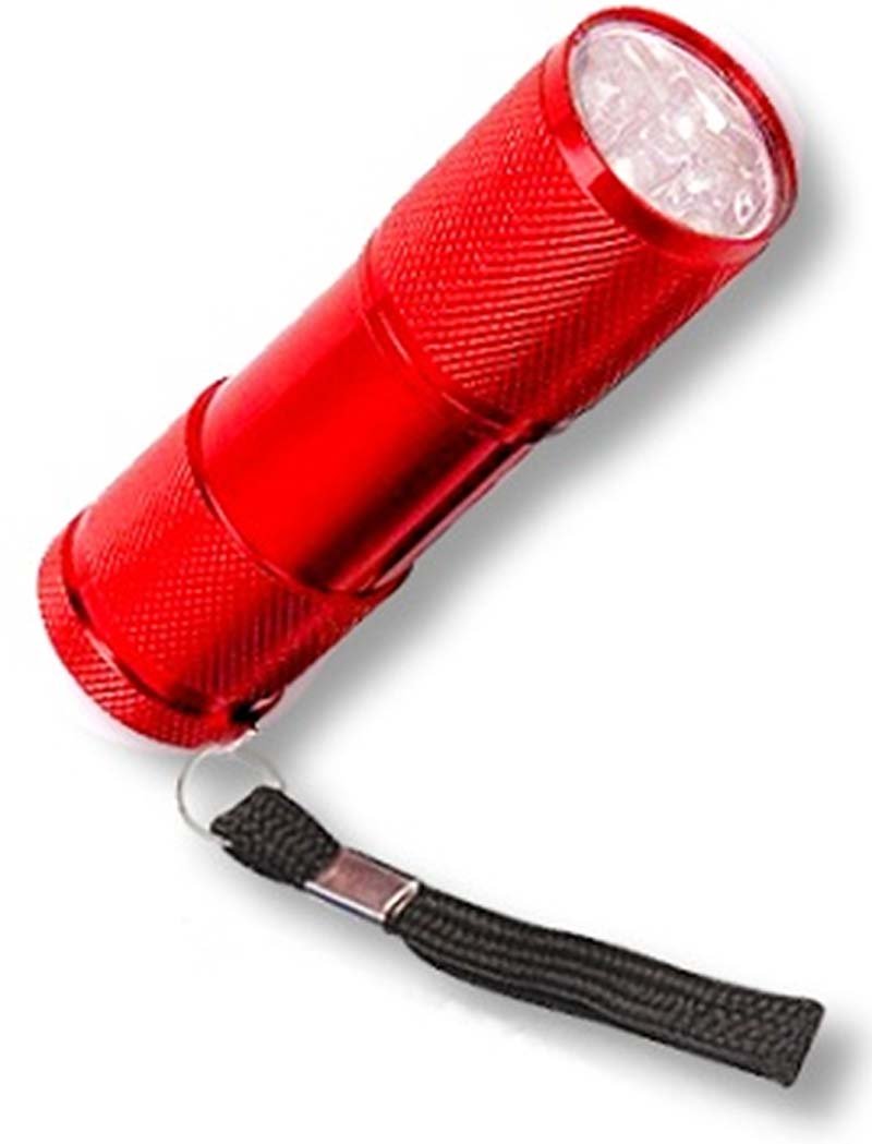 KC91106 Super Bright 9 LED Flashlight, Red