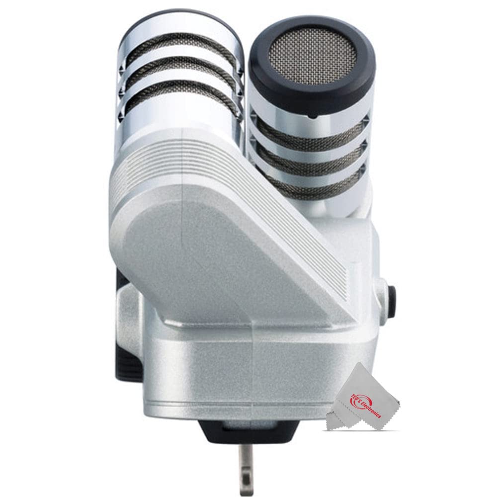 Zoom iQ6 mikrofon stereo X/Y do iPhone'a/iPada do nagrywania dźwięku + 8-calowa lampa pierścieniowa LED