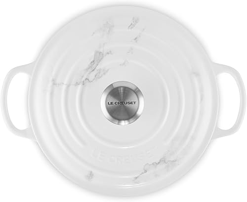 Miniatura 172 de Le Creuset 9 Qt. Signature Horno holandés redondo con pomo de acero inoxidable grabado Artichaut