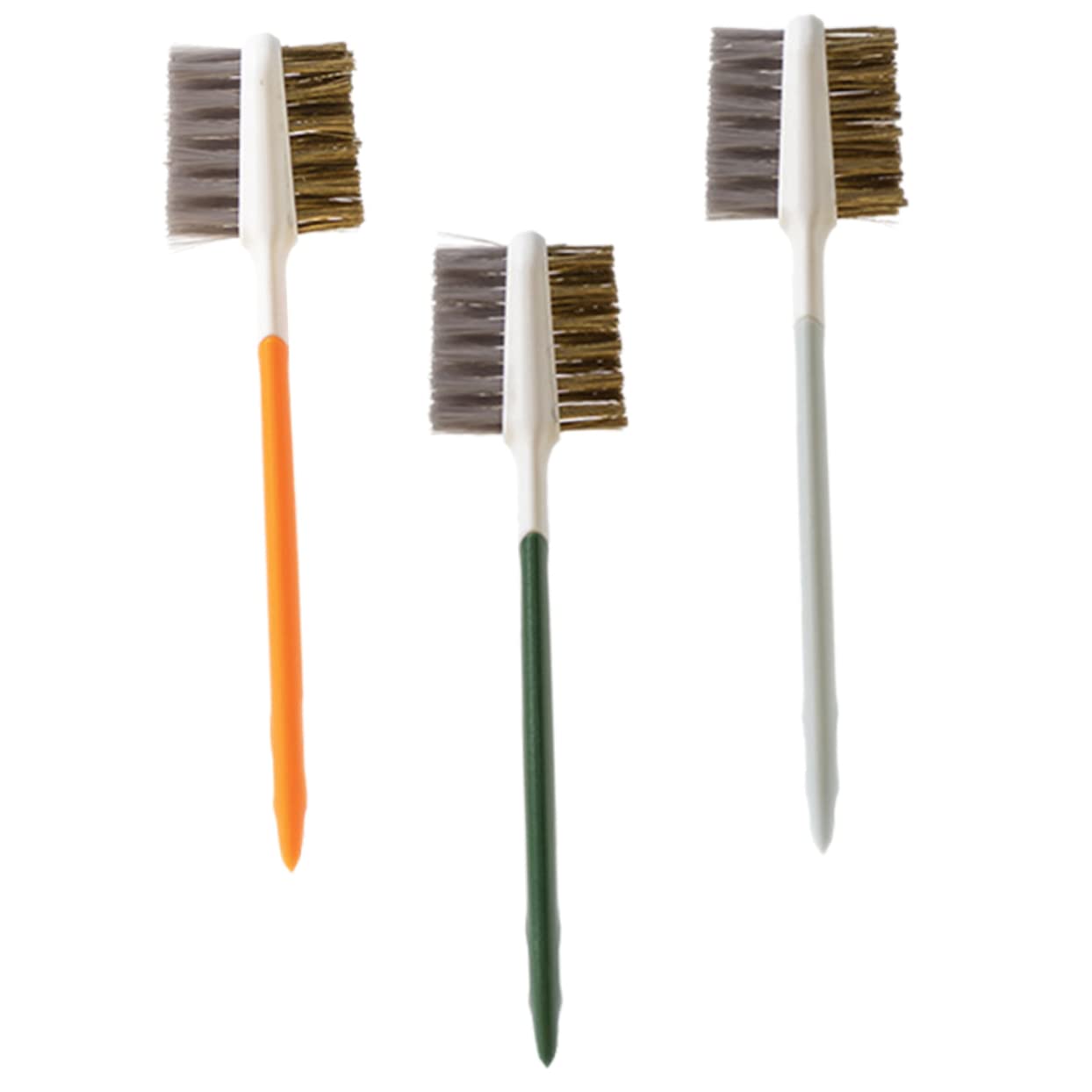 HONMEET Set of Kitchen Cleaning Brushes Gas Stove Brush for Stove Top Cleaning Deep Gas Double-Ended Stainless Steel Plastic