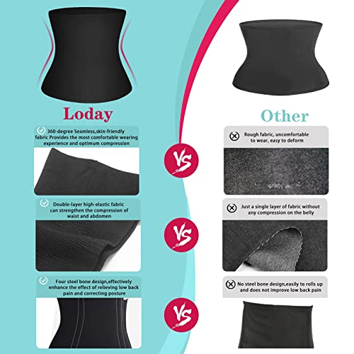 Loday 2 In 1 Postpartum Recovery Belt,Body Wraps Works For Tighten Loose Skin Black #TOP3