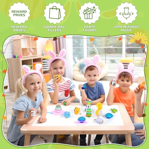 image for SCIONE 10 Pcs LED Light Up Spinning Tops Party Favors for Kids, Goodie