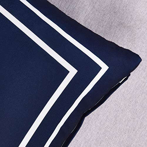 Fascidorm Blue Pillow Cover English Alphabet J Throw Pillow Case Modern Cushion Cover Square Pillowcase Decoration For Sofa Bed Chair Car, Dark Blue, 18 X 18 Inch #TOP4