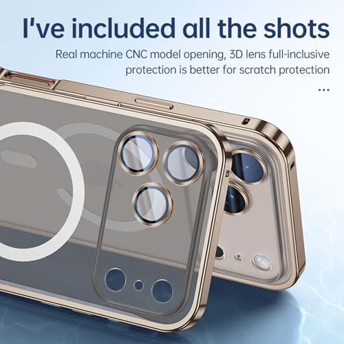 Coque iPhone 17 magnétique protection métal noir et dos transparent - 4
