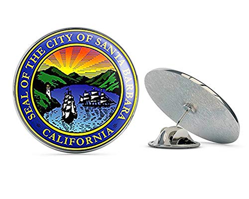 Santa Barbara California City Seal (Logo so Cal ca Wine Beach) Metal 0.75