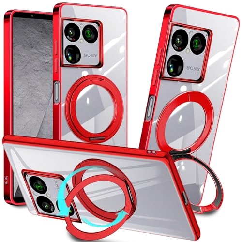 Zabarsii Xperia 1 VIII �p �P�[�X �����O �G�N�X�y���A 1VIII SO-51G SOG17 XQ-GE44 �J�o�[ �N���A �����O�t�� ���� �X�}�z�P�[�X 360°��]�X�^���h�t���X�}�z�����O�t�� tpu �y�� �X�^���h �ϏՌ� 