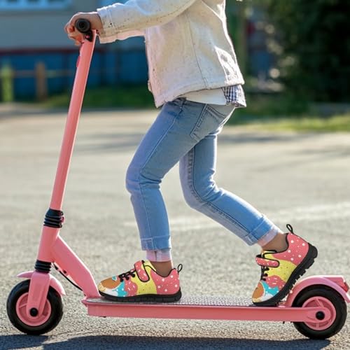 Kids Running Shoes Walking Sports Athletic Tennis Sneakers for Boys Girls Cute Sloth Ice-Cream Pattern4