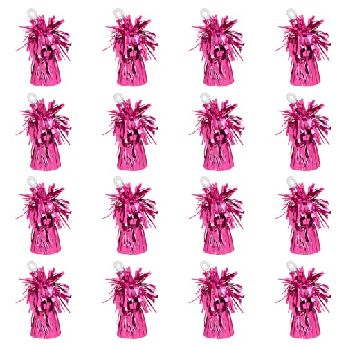 Boland - Poids pour Ballons avec Feuille Métallique, 16 Pièces, 160-180 g, pour Baudruche et Hélium, Rose Foncé