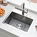 20 Inch Kitchen Sink Drop In with Faucet Combo-Brovy 20x16 Small Outdoor Stainless Steel Kitchen Sink Drop-In 18 Gauge Single Bowl Top Mount Wet Bar Sinks with Mat&Drainer
