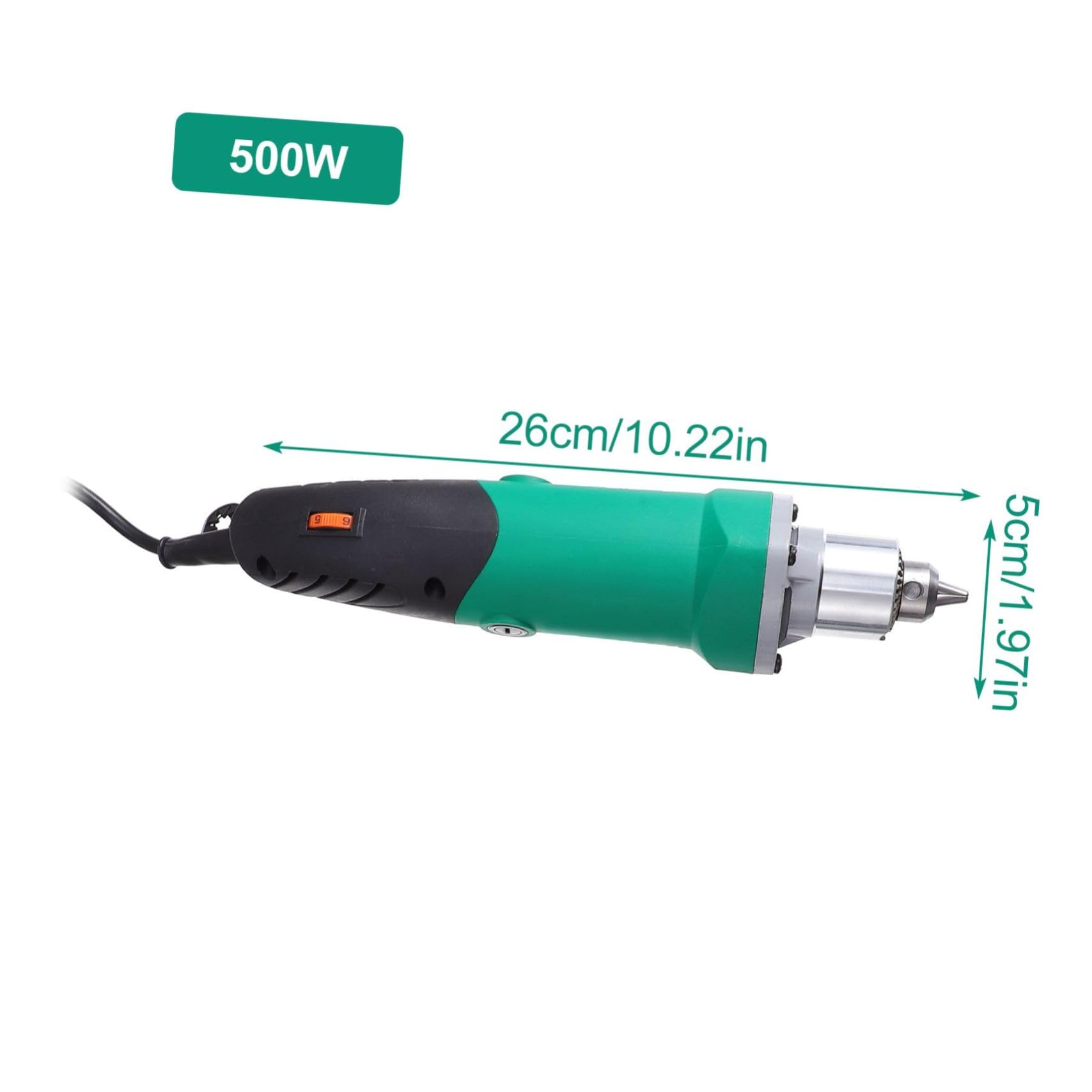 Uonlytech Smerigliatrice Elettrica 500w Velocità Regolabile a 6 Livelli e Mandrino 6,5mm in Plastico e Metallo per Incisione e Lavori di Precisione