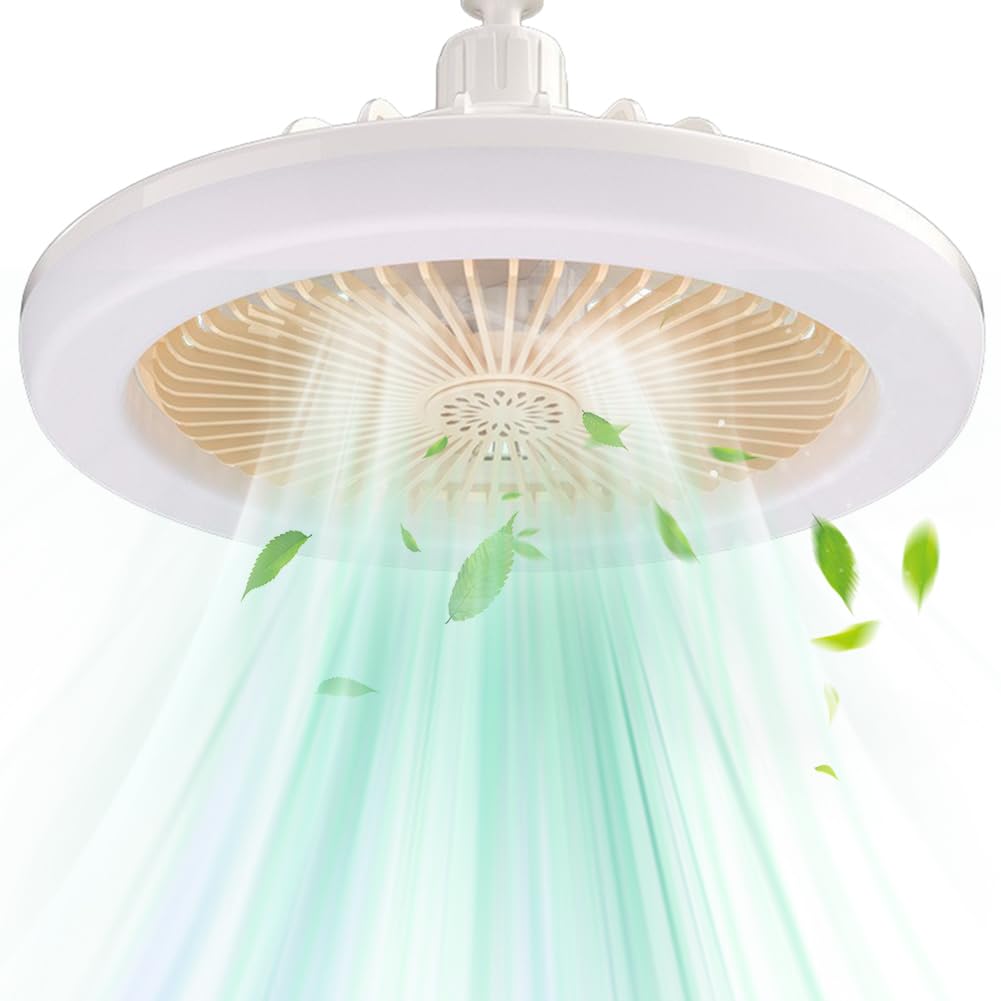 KOBONA Ceiling Fan Light with Fragrance Function Plug-in Fan Lights with Remote Control Socket Fan Light for Home Bedroom Kitchen Living RoomDecor