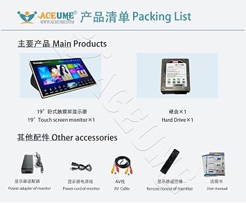 4TB HDD 70K Mandarin Cantonese English Vietnamese Songs 19 All in ONE Touch Screen Karaoke Player Select and Search Songs Touch Screen Player and Mobile Device