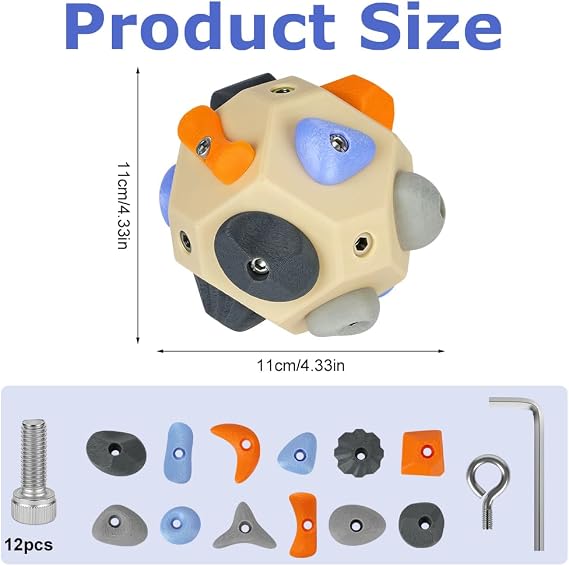 Handcrafted Boulder Block, Finger Training Tool for Climbers