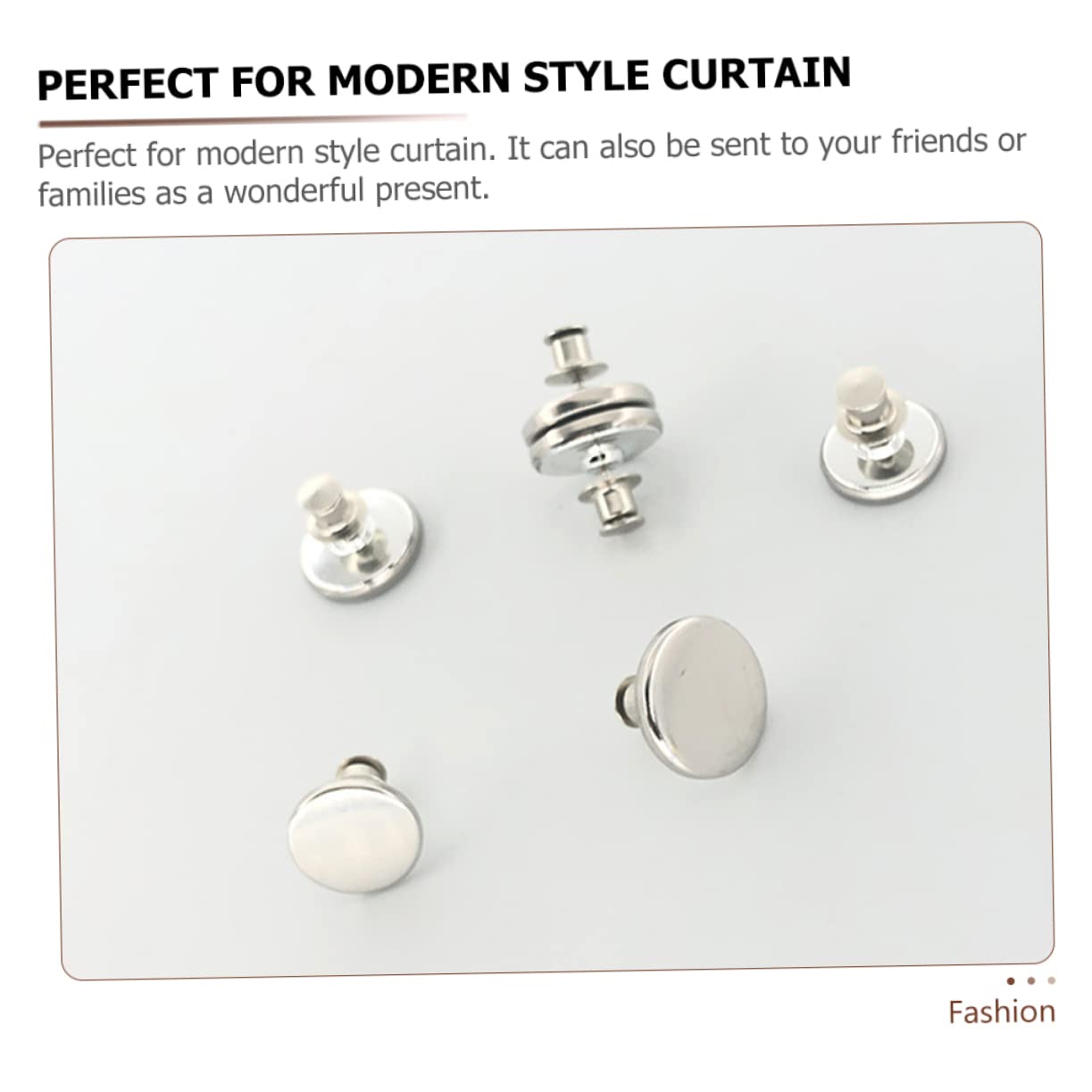 STOBAZA 25paires Boutons De Rideaux Magnétiques Décoratifs Système De Maintien Pratique sans Outils Fixation Facile Et pour Rideaux