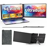 Newwin Laptop Bildschirm Erweiterung Ultradünn Ultraleicht 14" FHD 1080P IPS Screen Extender Monitor Erweiterung Extension Display Extender für 13,3-17" Laptop Kompatibel mit Windows MacBook Chrome