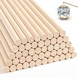 NVGFTG 50 Stück Laternenstab Holz, Laternenstäbe aus Holz Laterne Stab 300 × 6 mm DIY Laternen Stab mit Löchern Holzstäbchen Rundholz zum Laternen Basteln, Bastelprojekte, Dekorationen