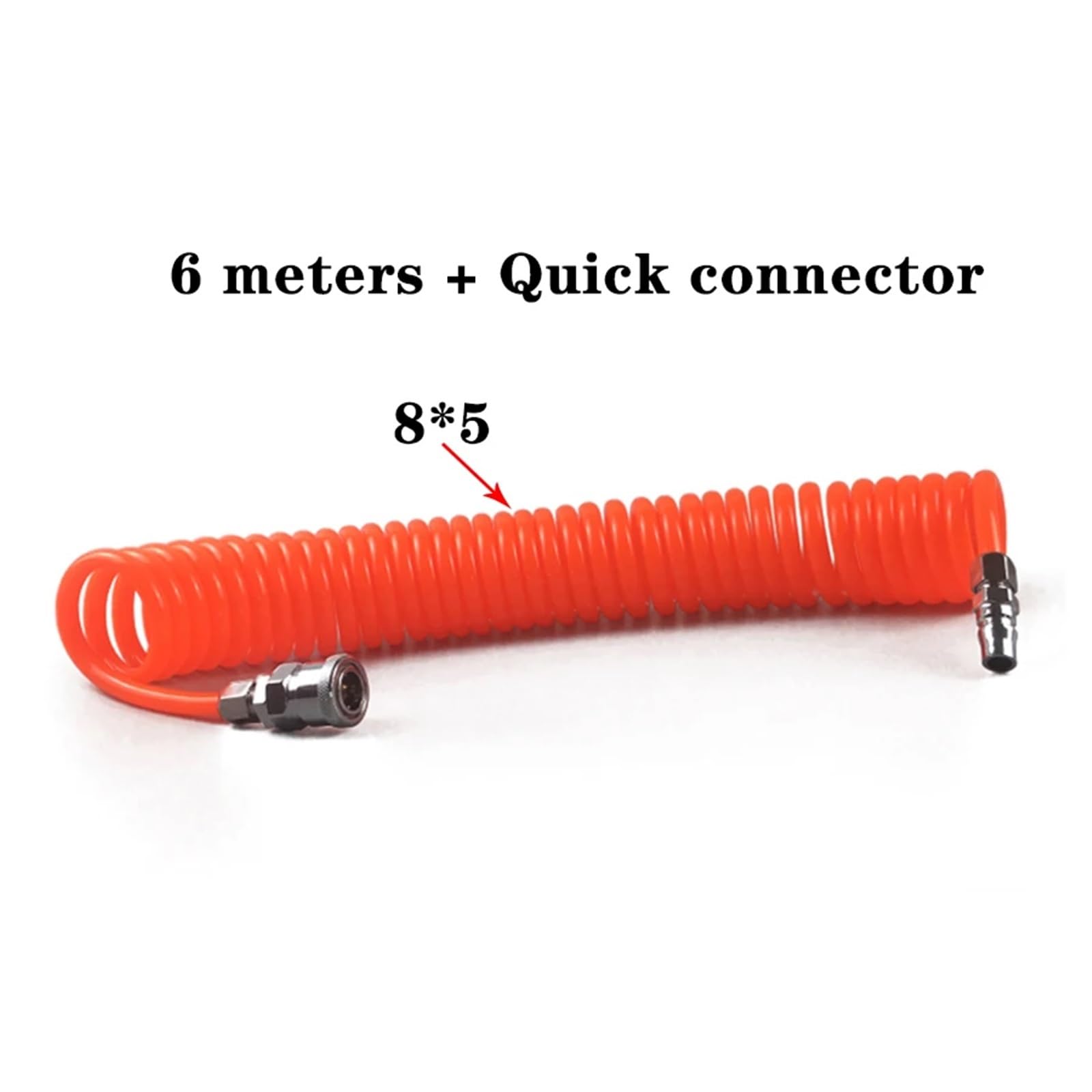 1 Pistola de soplado de Aire neumática for Coche, compresor de Aire de PU for Limpieza de Polvo, Manguera Espiral telescópica, Tubo de Resorte, Tubo Flexible for Herramientas de Aire.(6M)