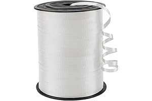 500 Yard White Crimped Curling Ribbon for Any Occasion