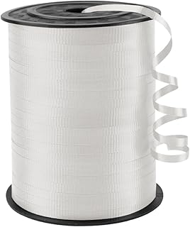White Crimped Curling Ribbon, 1/5