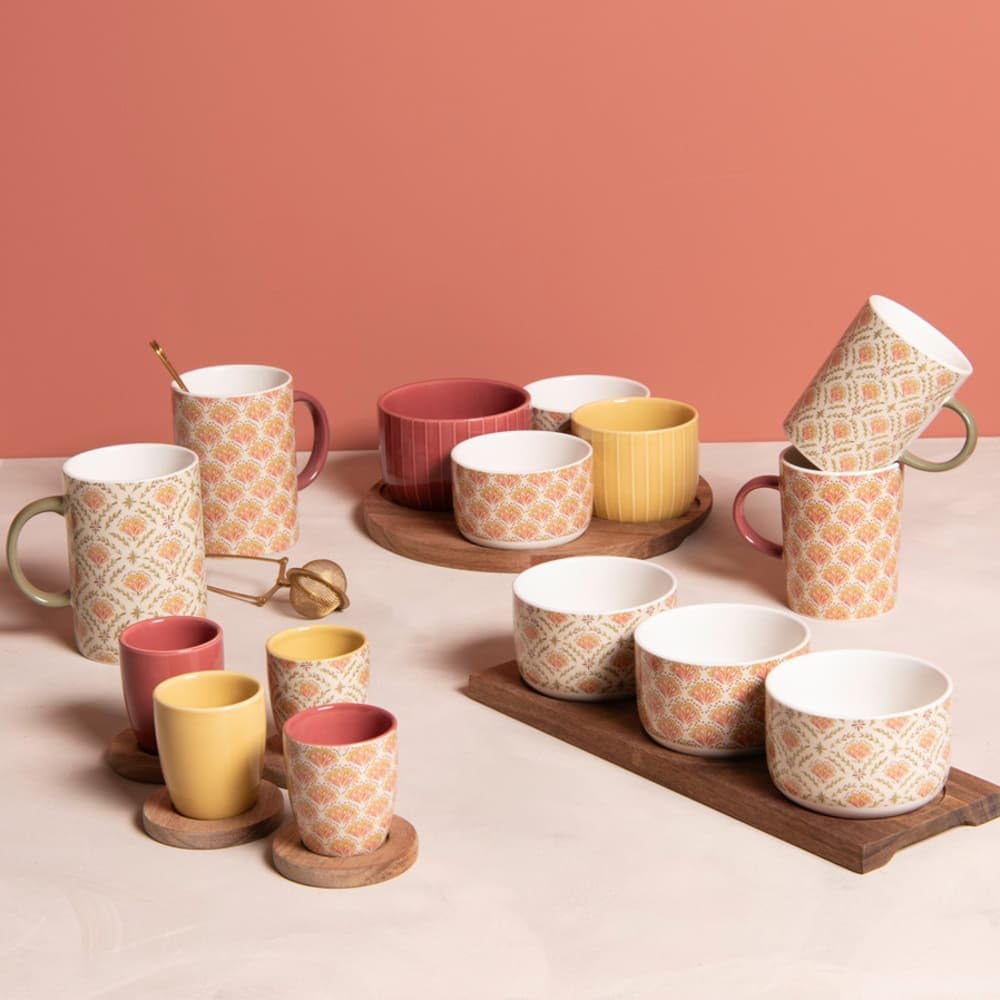 Table Passion - Coffret de 6 tasses et sous tasses Rangoli