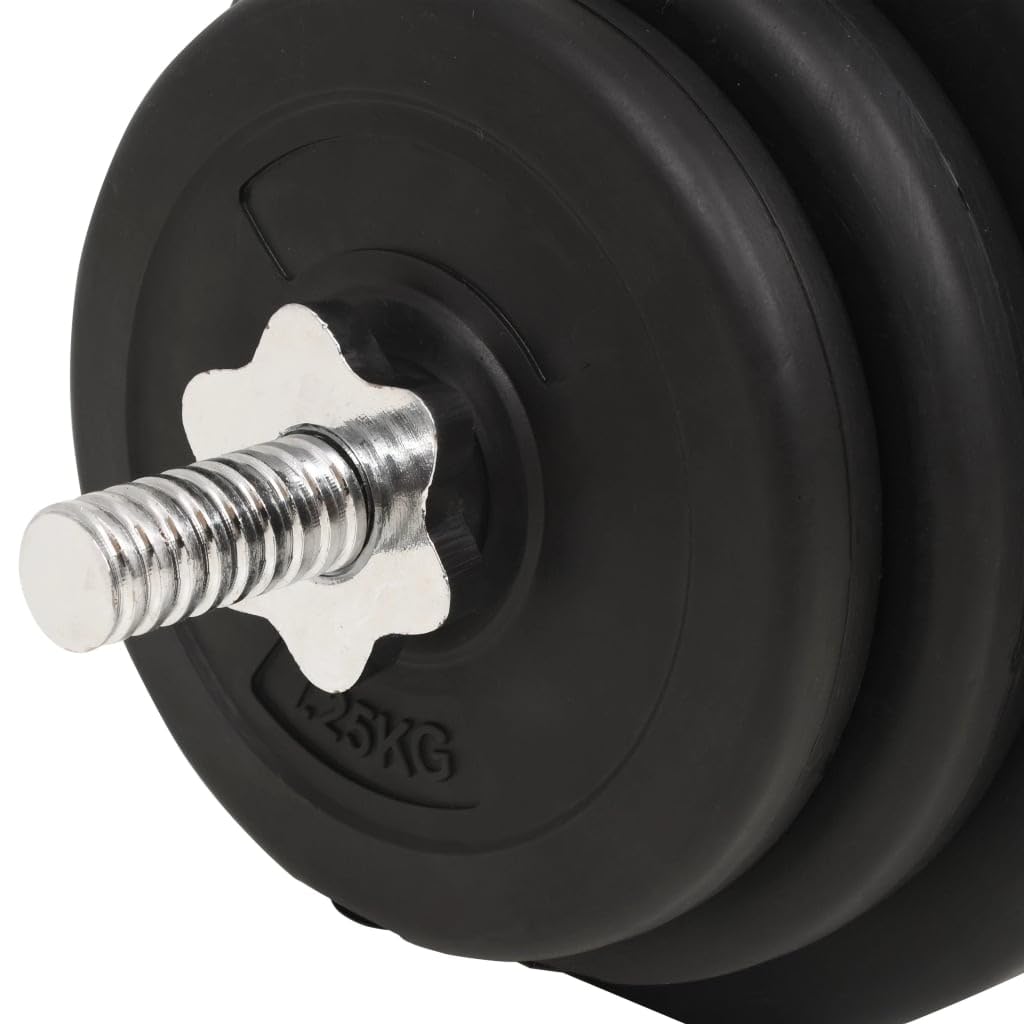 Juego de Mancuernas con Placas Ajustables, Barra de Barra, Asas y Collares para Gimnasio en Casa, Ejercicios de Fuerza, Levantamiento de Pesas y Entrenamientos de Cuerpo