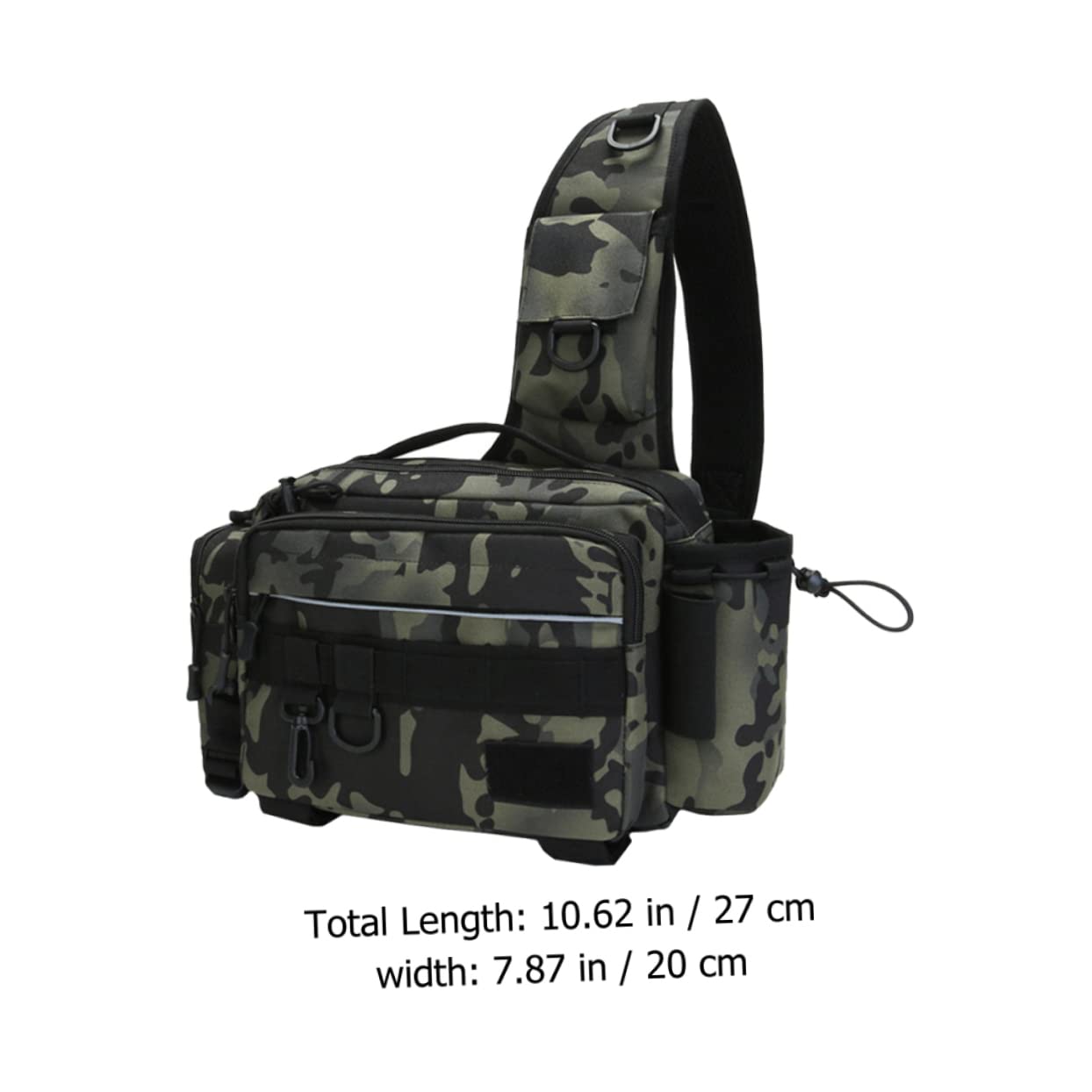 1pieza Bolsa De Pesca De Correa Para Hombro Para Actividades Al Aire Cañas y Accesorios De Pesca Diseño Moderno Camuflaje Nocturno