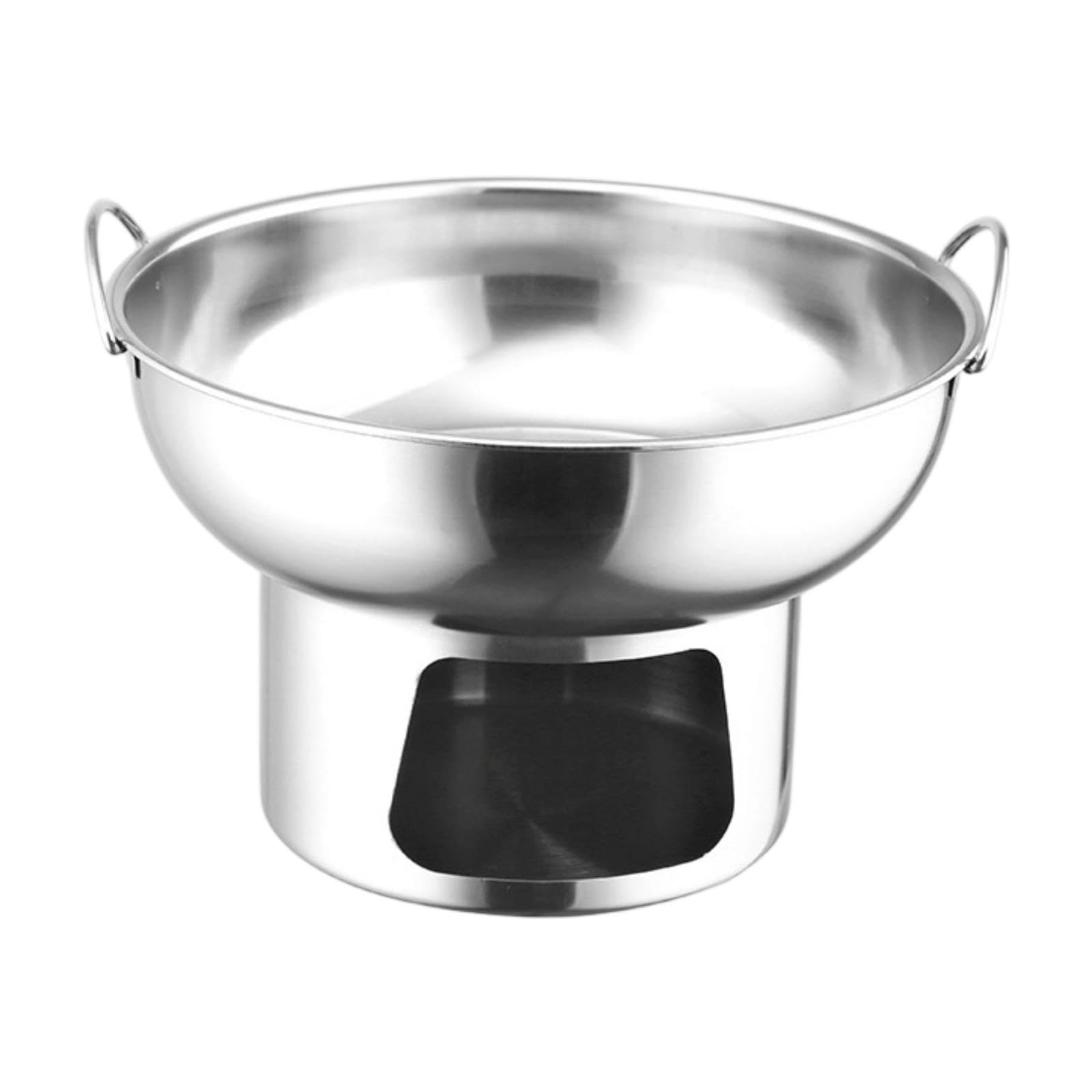 Baoblaze Panela de aço inoxidável chinesa pequena, panela para fondue, utensílio de