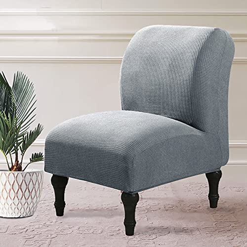 Armless Accent Chair Slipcovers Stretch Light Grey Removable Chair Covers Non Slip Washable Furniture Protector For Home Hotel (Light Grey) #TOP10