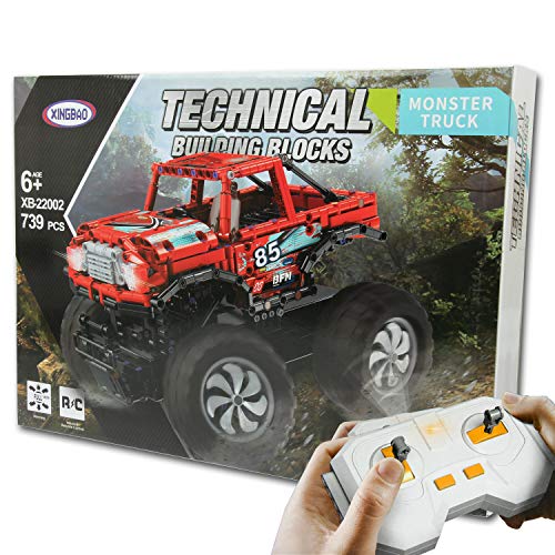 FunTomia Xingbao Technik Monstertruck - 739 Bauteile - aus Bausteinen - Klemmbausteine Bausteinfahrzeug Cover