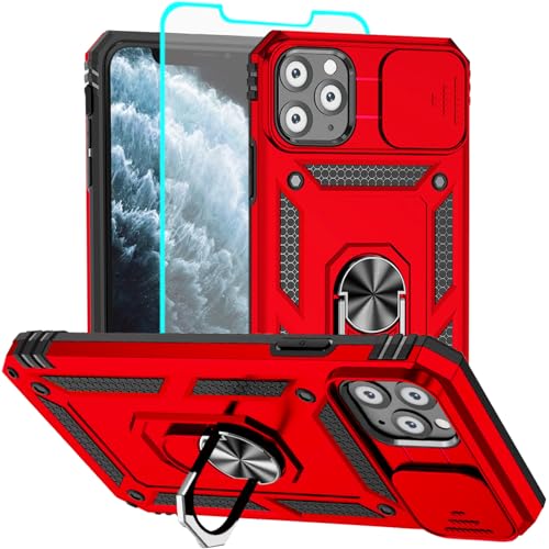 Coque pour iPhone 11 Pro avec protecteur d'écran anti-chute et béquille