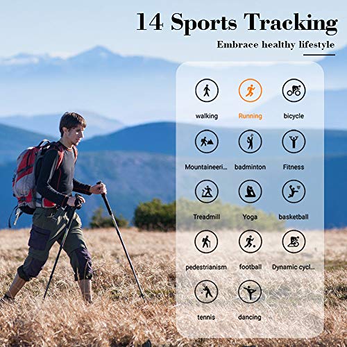 Lintelek Fitness Activity Tracker HR, Fit Watch Sleep Monitor Pedometer Calorie Counter, Sport Watch Fitness Gifts for Men, Women, Kids