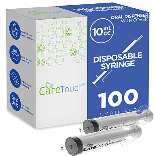 Care Touch 10ml Oral Dispenser with Cover- 100 Syringes (No needl...
