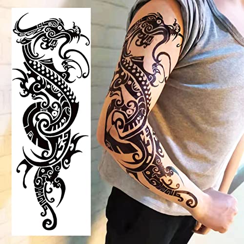 Image of Aresvns 12 Sheets Full Arm Temporary Tattoo Sleeves for Men Adults