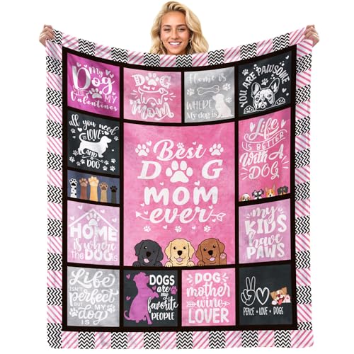 Dog Mom 50x60 Cozy Throw